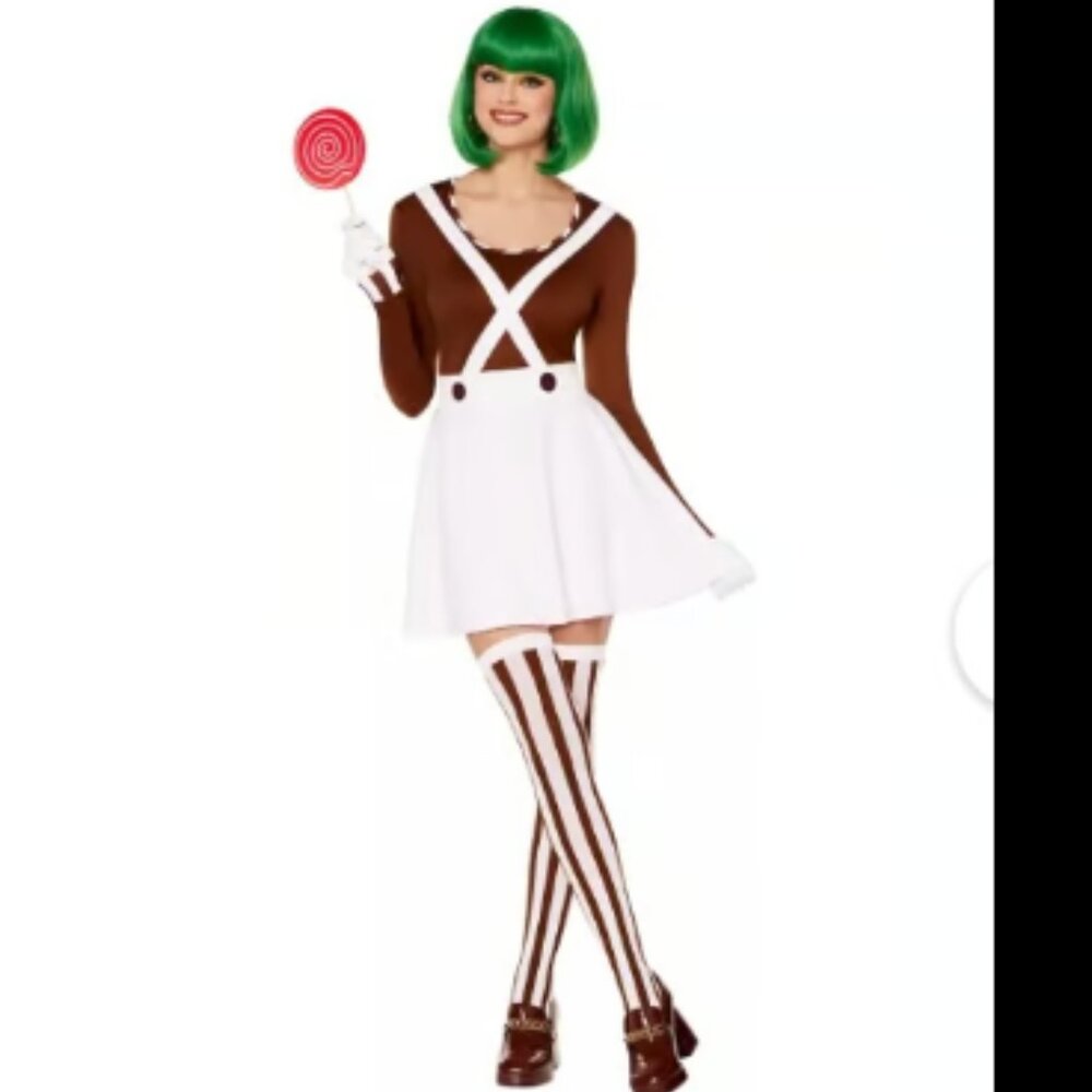 Oompa Loompa - Willy Wonka - Adult Halloween Cosplay Costume- NEW